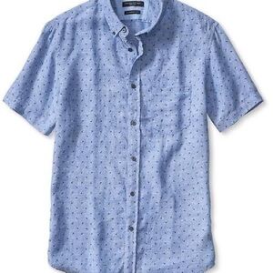 Banana Republic Men’s Blue Luxe Slim Fit Stretch Poplin Grant Shirt. Small.